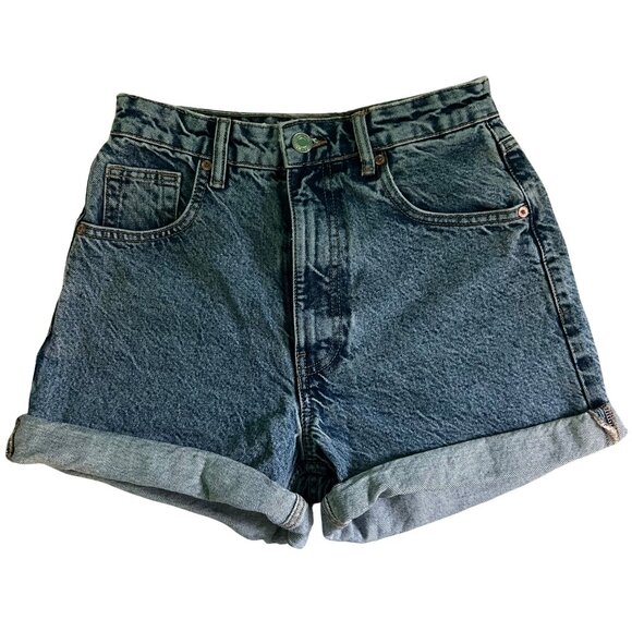 Zara High-Waisted Rolled Hem Denim Shorts - Picture 1 of 3
